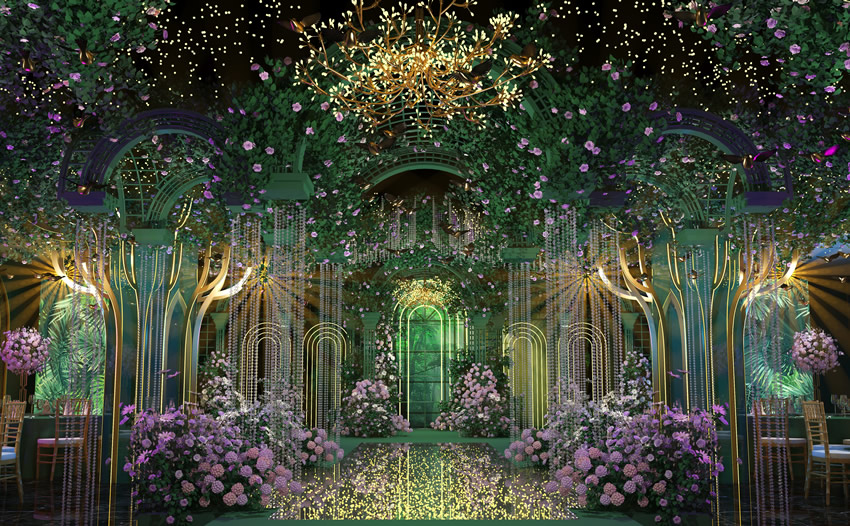 西充奇妙森林婚礼堂效果展示